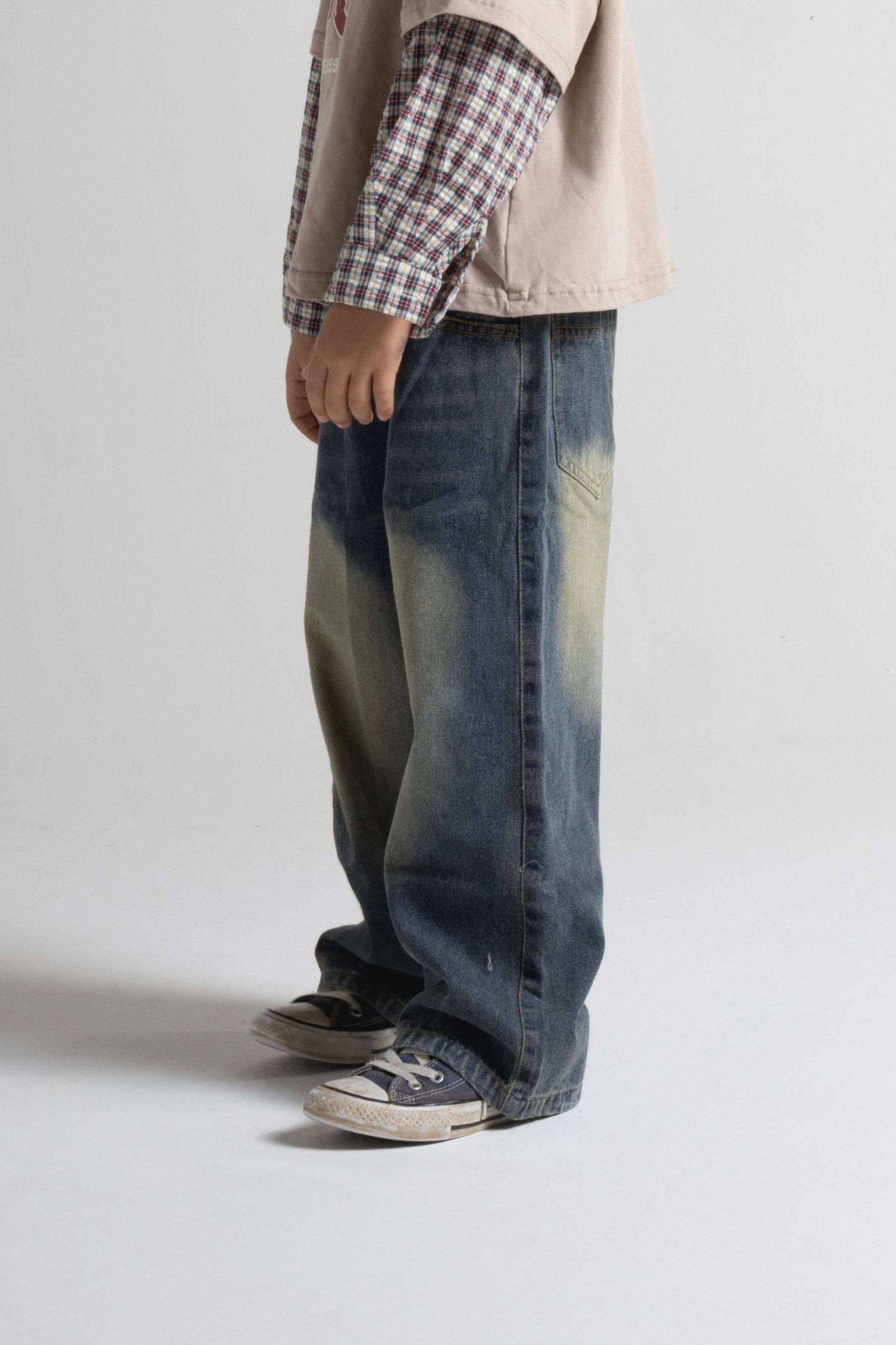 Pantaloni in Denim Slavati - Never Say Kids